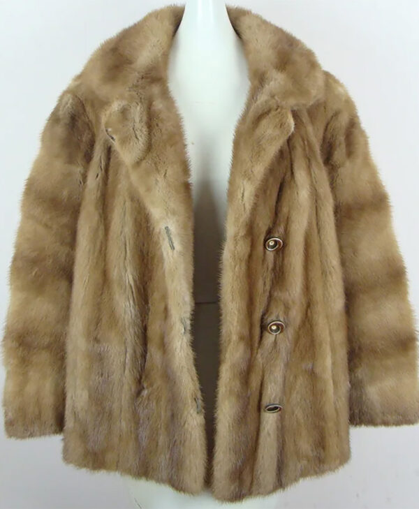 Unisex Vintage Fur Light Brown Coat
