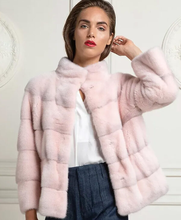 Women Pink Fur Jacket