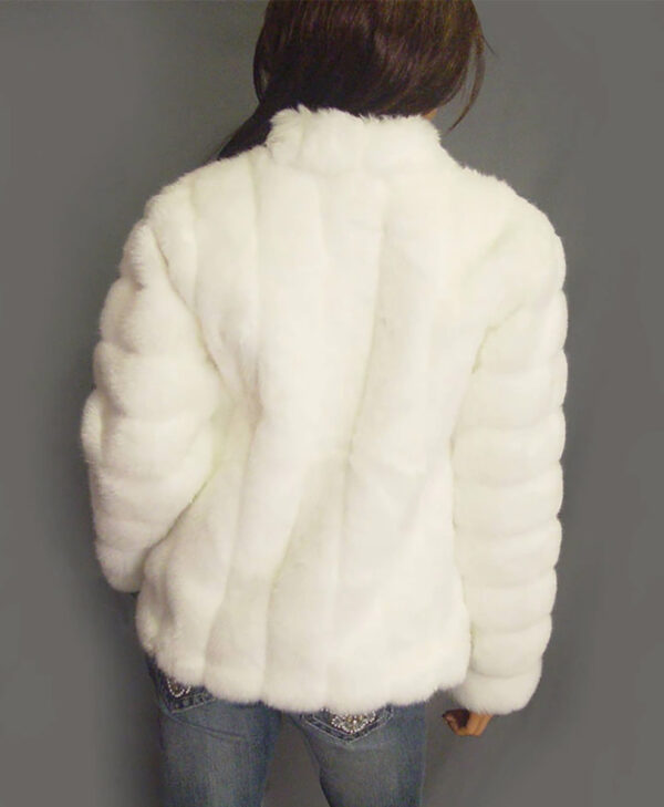 Women Winter Frost Faux Fur White Coat