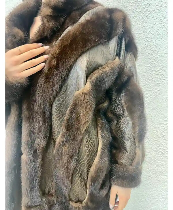 Women's Magnus Vintage Fur with Real Leather Coat