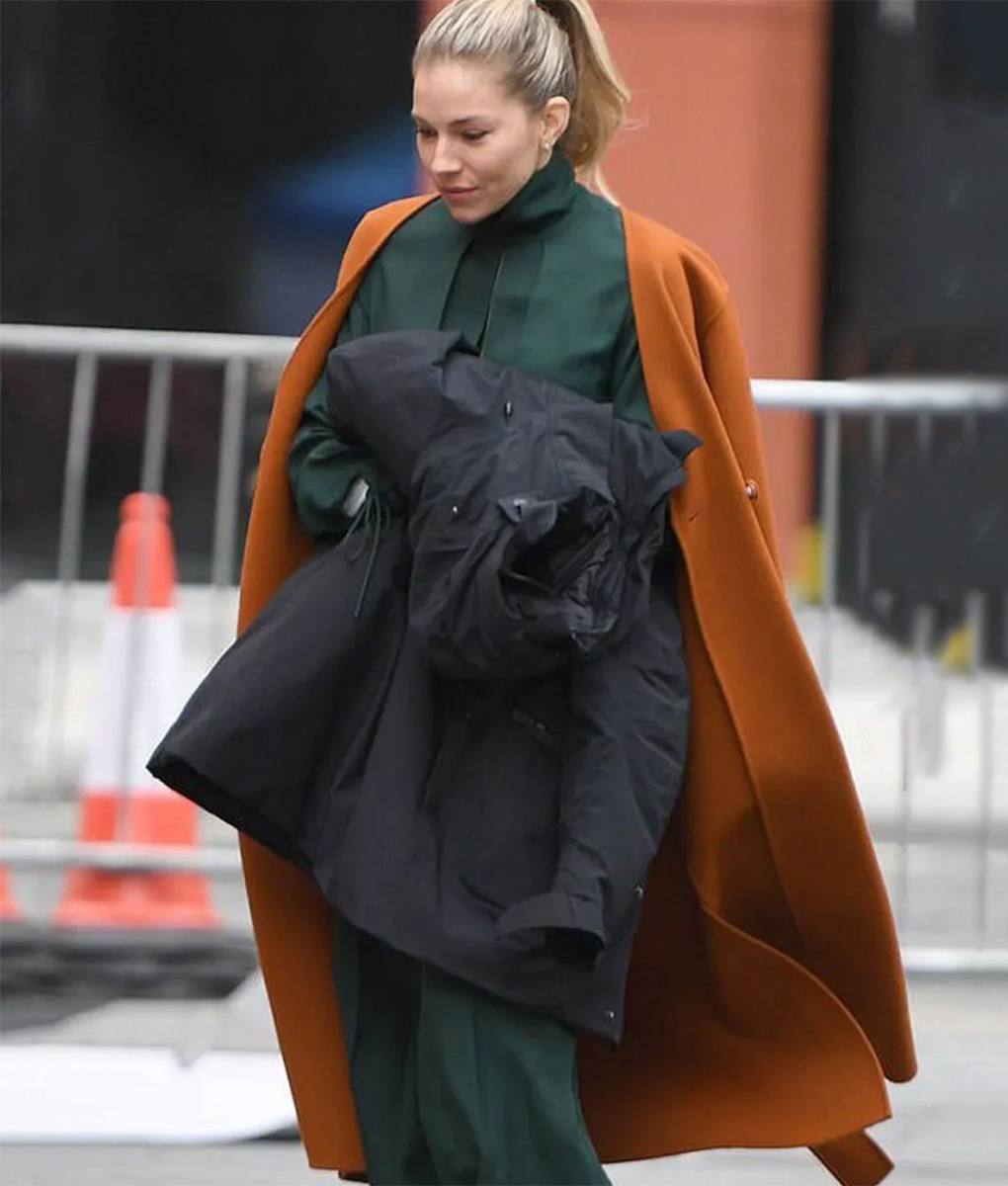 Anatomy Of A Scandal Sienna Miller Orange Coat