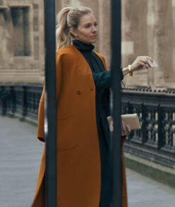 Anatomy Of A Scandal Sienna Miller Orange Coat