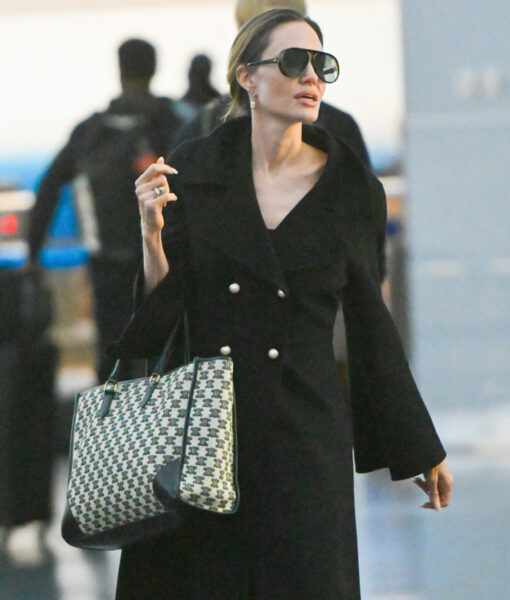 Angelina Jolie Black Trench Coat