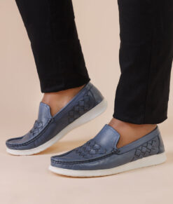 Blue Turkiye Made Leather Shoes for Men