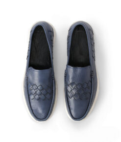 Ben Mens Blue Casual Leather Loafers-1