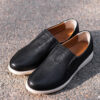 Jason Mens Black Dress Leather Loafers-1