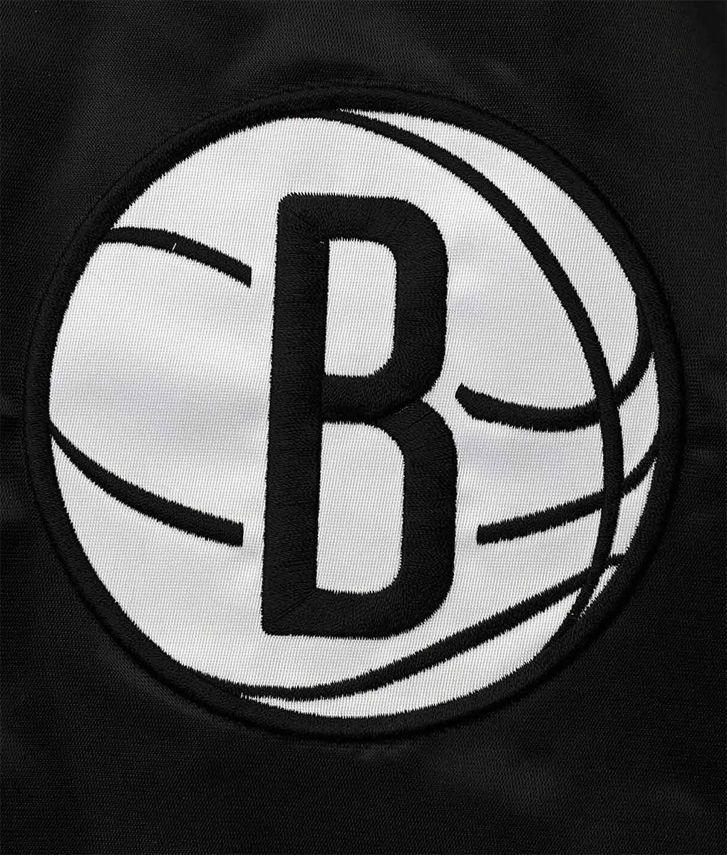 Brooklyn Net Black Varsity Jacket