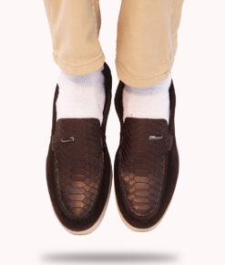 Max Mens Brown Dress Leather Loafers-1