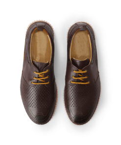 Dark Brown Real Leather Brogues for Men