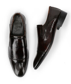 David Mens Black Leather Dress Shoes-1