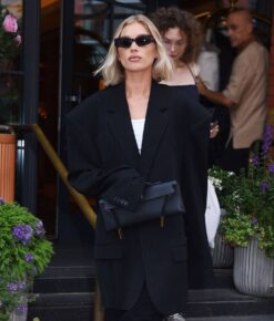 Elsa Hosk Black Blazer
