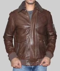 Gomorrah Ciro Di Marzio Brown Leather Jacket-Front View
