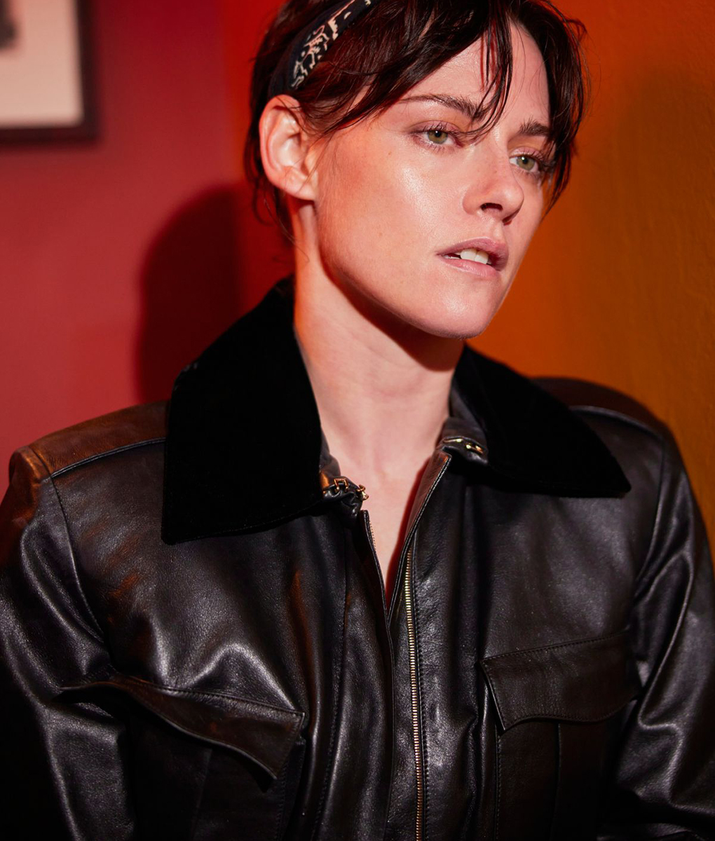 Kristen Stewart Black Leather Jacket