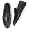 Carl Mens Black Cap Toe Leather Dress Shoes-1