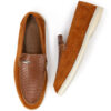 Edward Mens Brown Suede Dress Loafers-1