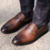 Jared Mens Cognac Leather Dress Shoes-1