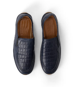 Aidan Mens Blue Casual Leather Loafers-1
