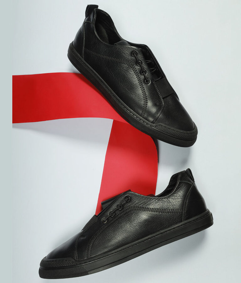 Martin Mens Black Leather Dress Sneakers NYC Jackets