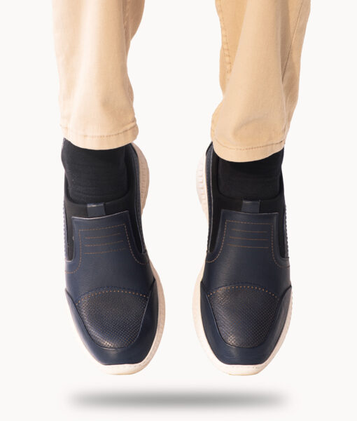 Men's Handmade Blue Leather Shoes