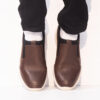 Logan Mens Brown Casual Leather Sneakers-1