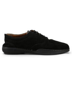 Men's Snug Fit Black Suede Leather Shoes