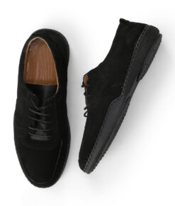 Anton Mens Black Dress Low Top Suede Sneakers-1
