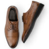 Men's Tan Brown Lace-up Formal Leather Shoes