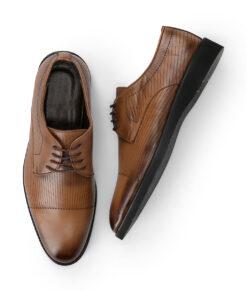 Men's Tan Brown Lace-up Formal Leather Shoes