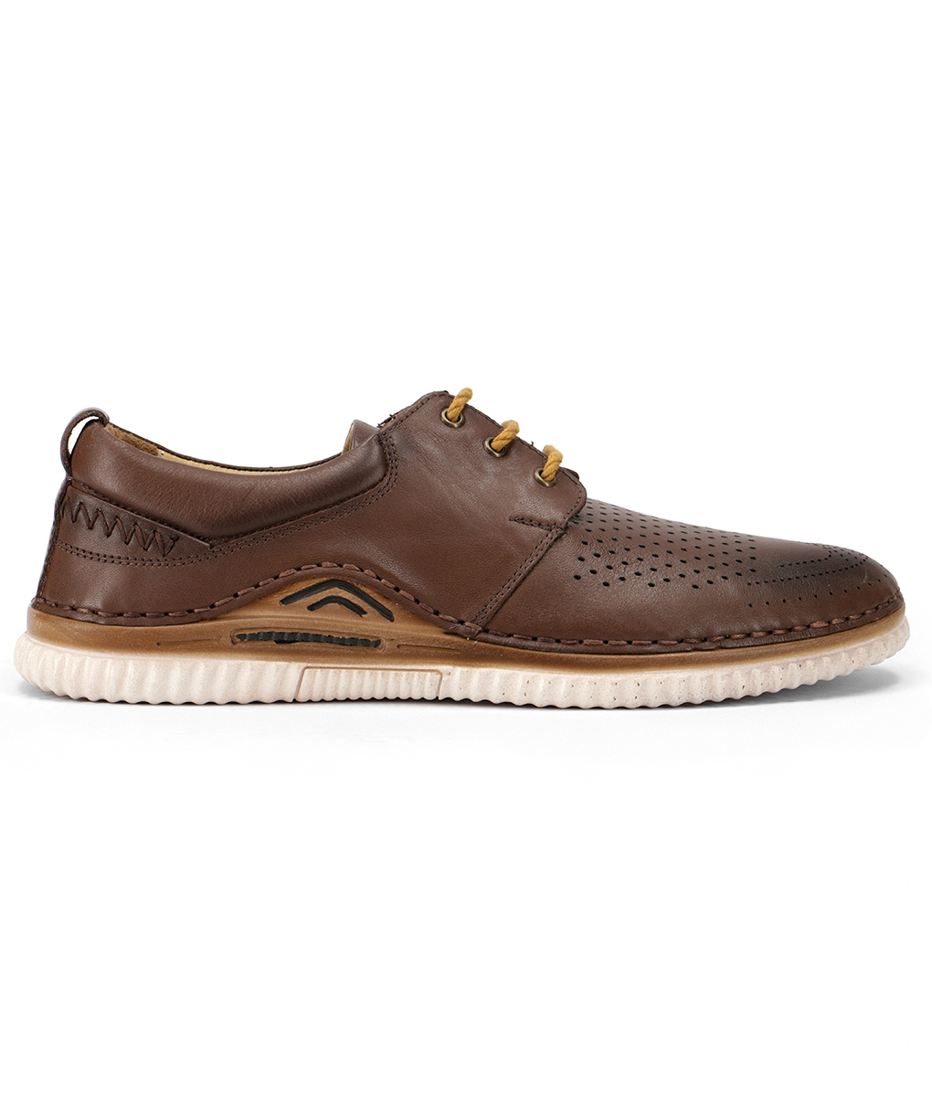 Men's Tan Real Leather Brogues