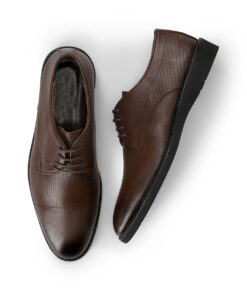 Brady Mens Brown Cap Toe Leather Derby Shoes-2