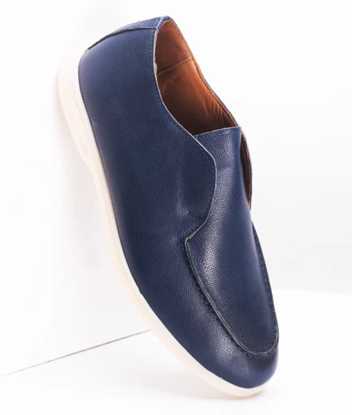 Timon Blue Dress Leather Loafers | NYC Jackets