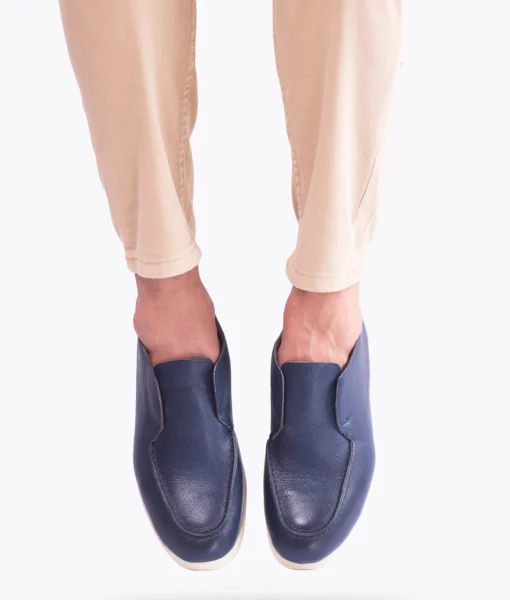 Timon Blue Dress Leather Loafers | NYC Jackets