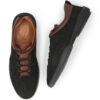 Drake Mens Black and Brown Casual Low Top Leather Sneakers-1