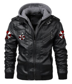 Umbrella Cosplay Black Leather Jacket