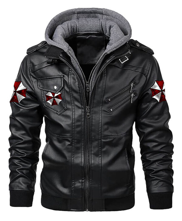 Umbrella Cosplay Black Leather Jacket