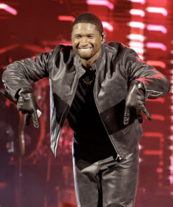 Usher Black Leather Jacket