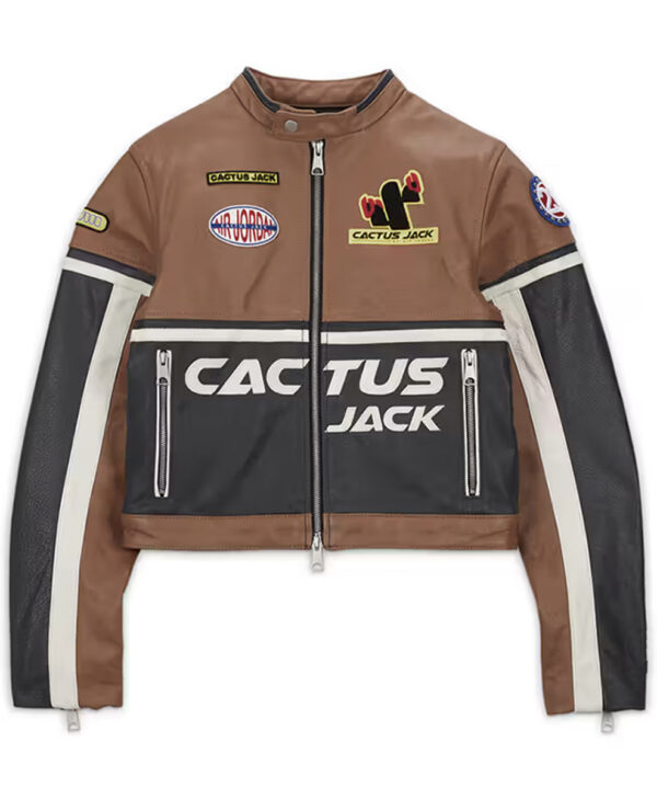 Cactus Jack Brown Leather Jacket