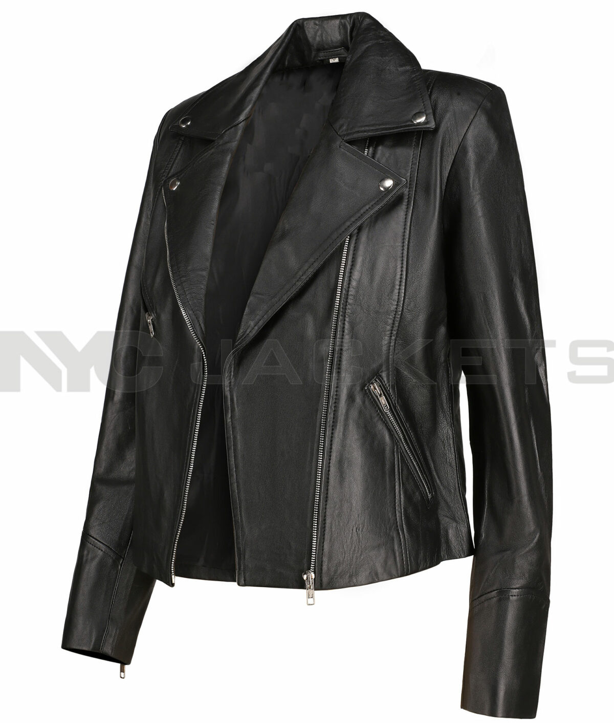 Emily Black Leather Jacket