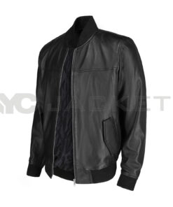 Ernasto Black Leather Jacket
