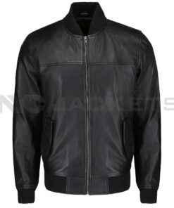 Ernasto Black Leather Jacket