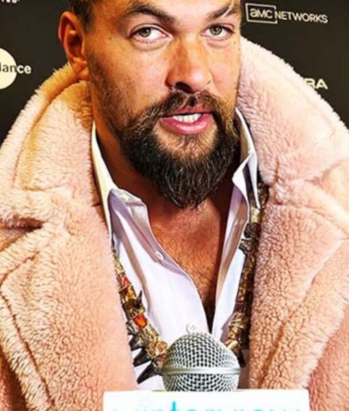 Jason Momoa Pink Fur Coat