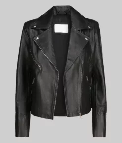 Jill Women's Black Biker Leather Jacket