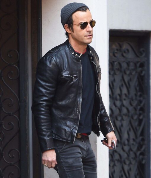 Justin Theroux Black Leather Jacket