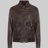 Pedro Pascal Brown Leather Jacket-Generic