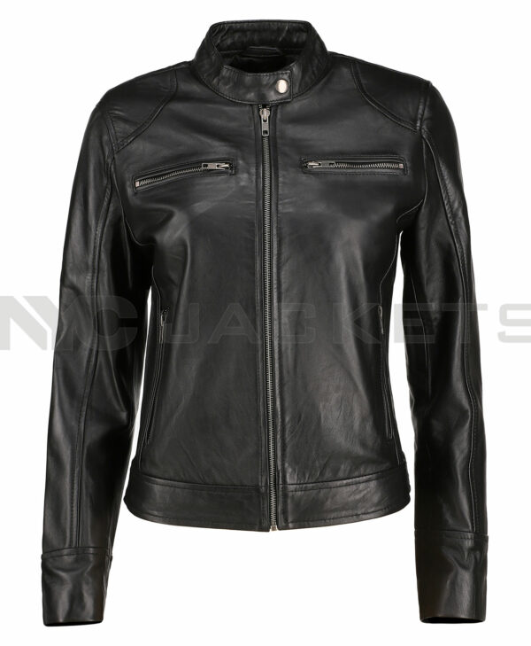 Richards Black Leather Jacket