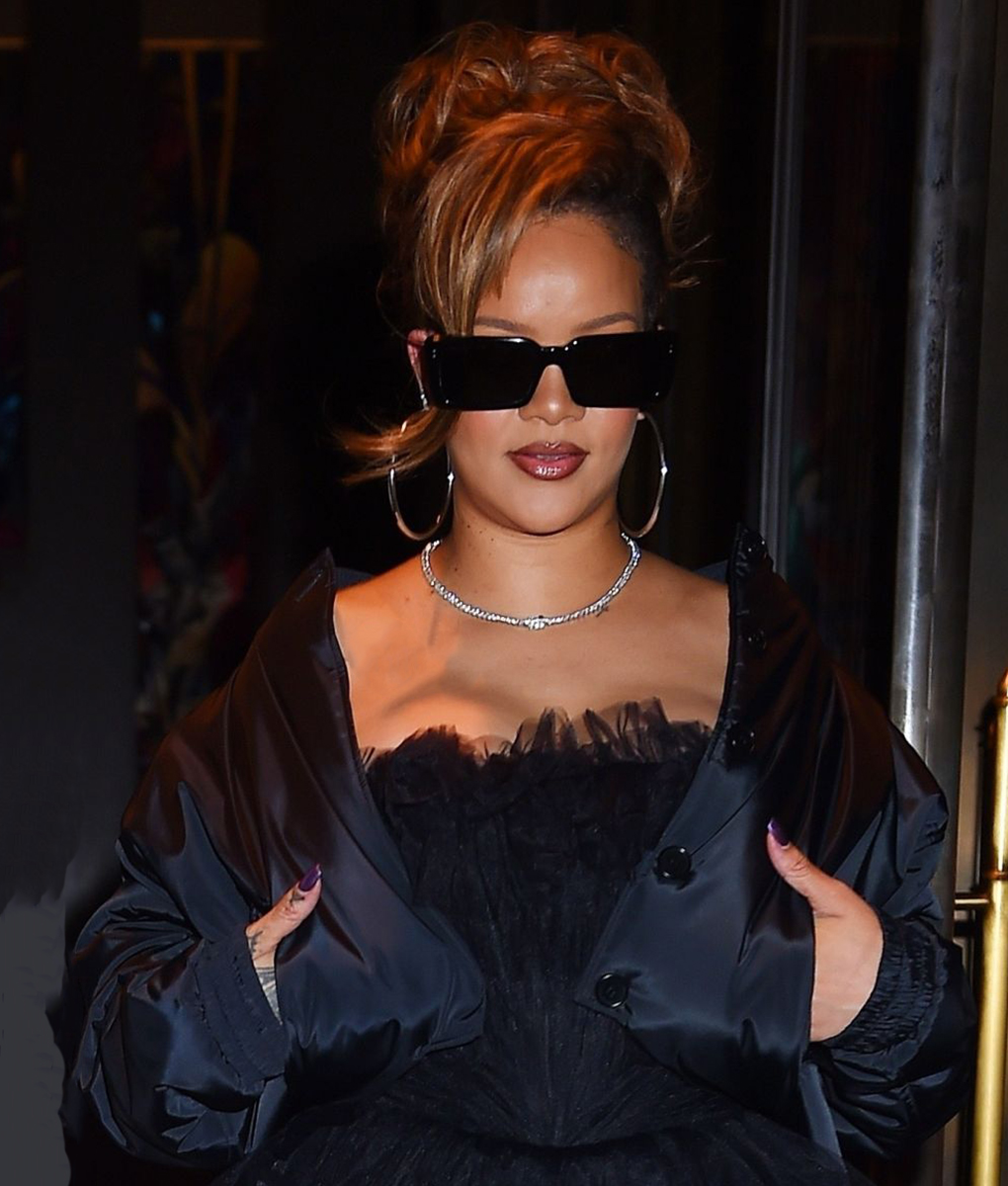 Rihanna Black Cropped Jacket