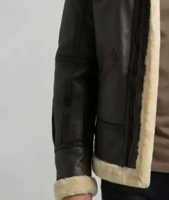 Steve Men's Brown B-3 Bomber Leather Jacket | Men's Brown B-3 Bomber Leather Jacket-1
