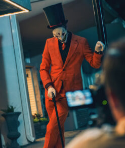The Jester Michael Sheffield Orange Suit
