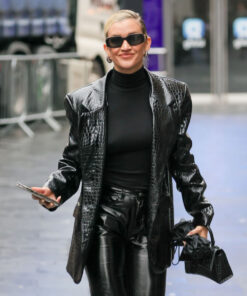 Ashley Roberts Black Leather Jackets