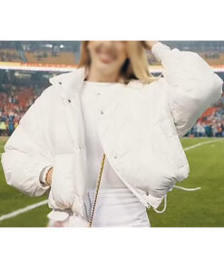 Brittany Mahomes White Puffer Jacket